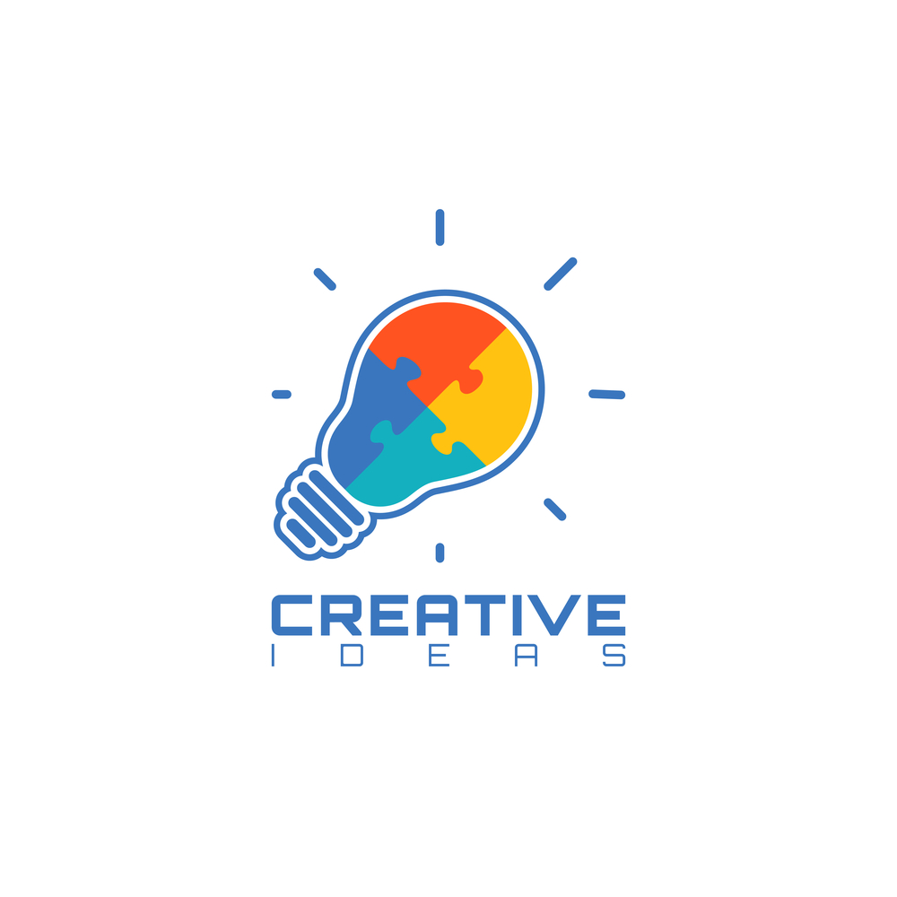 light,bulb,with,jigsaw,puzzle,pieces,inside.,creative,ideas,logo